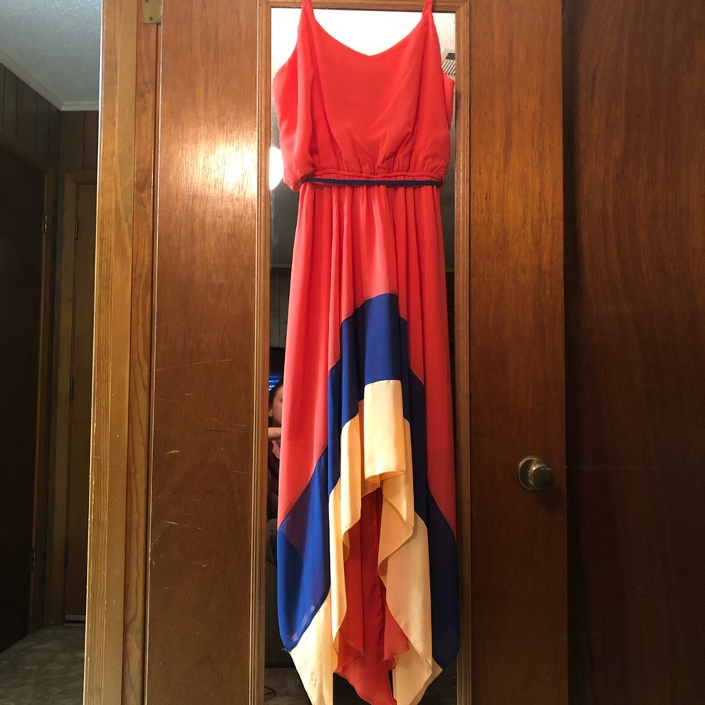 Paper doll high-low dress